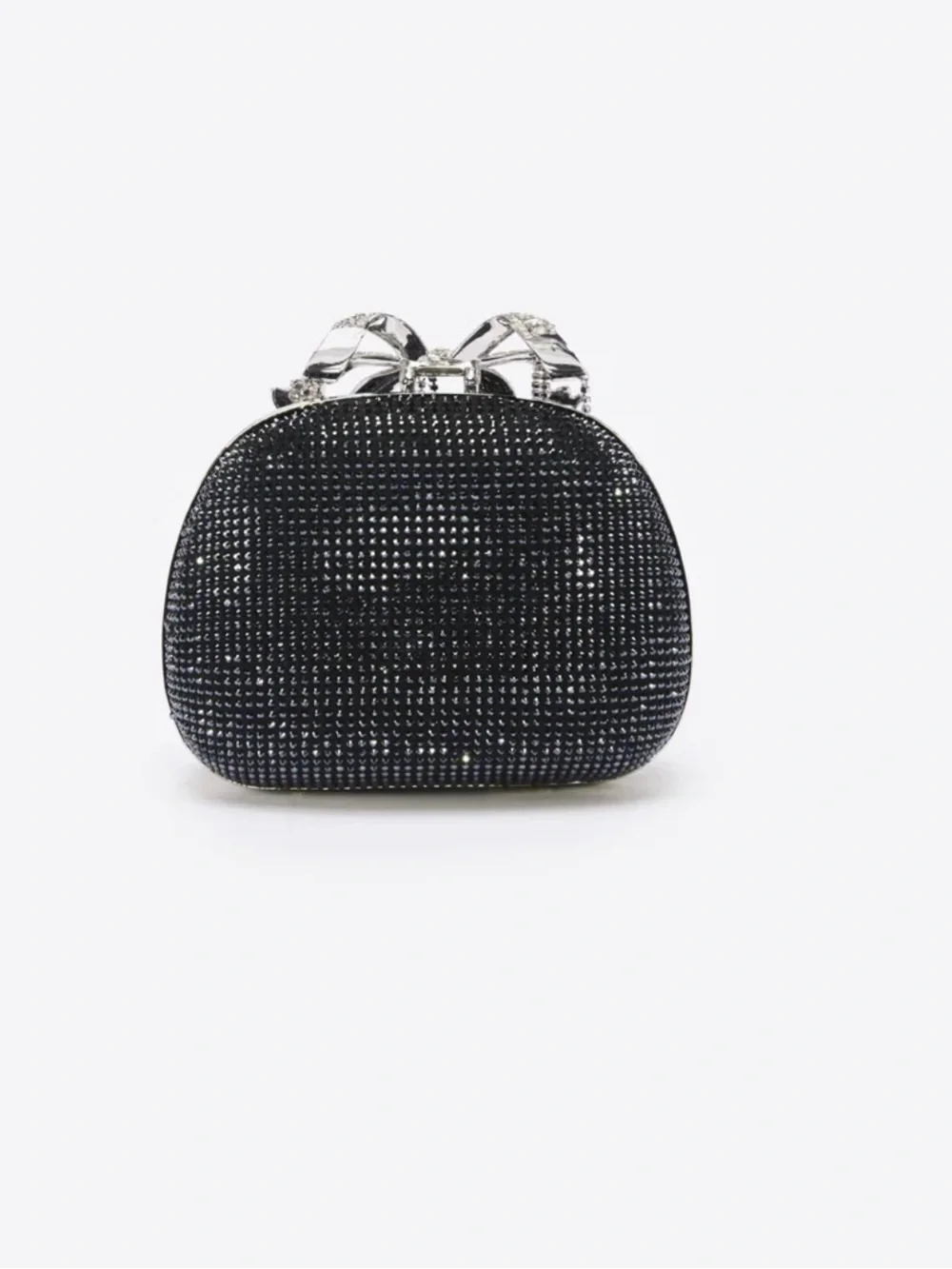 Self-Portrait Black Crystal Bow Minaudière